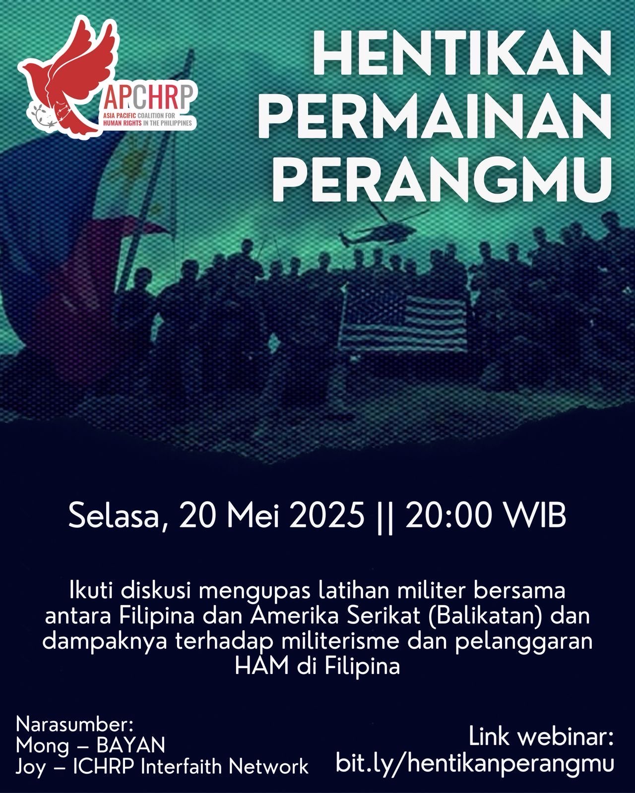 Join our webinar on the Balikatan military exercises between the Philippines and the United States, and its impact on the people.