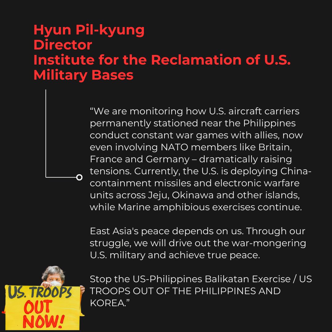 READ: Statement by Hyun Pil-kyung, Director of the Institute for the Reclamation of U.S. Military Bases.