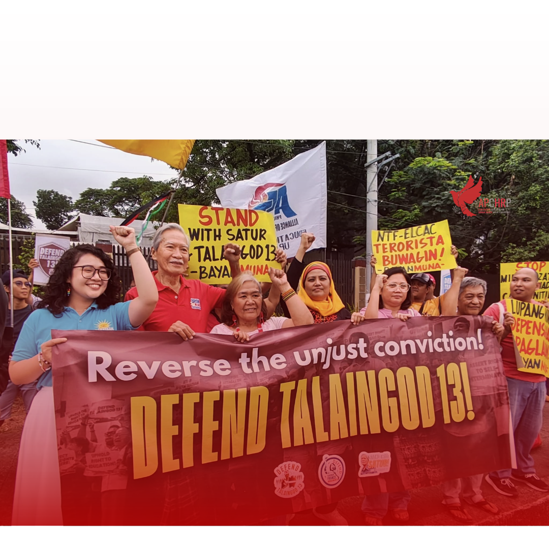 APCHRP: One year on, the unjust conviction of the Talaingod 13 on trumped-up charges remains unchanged