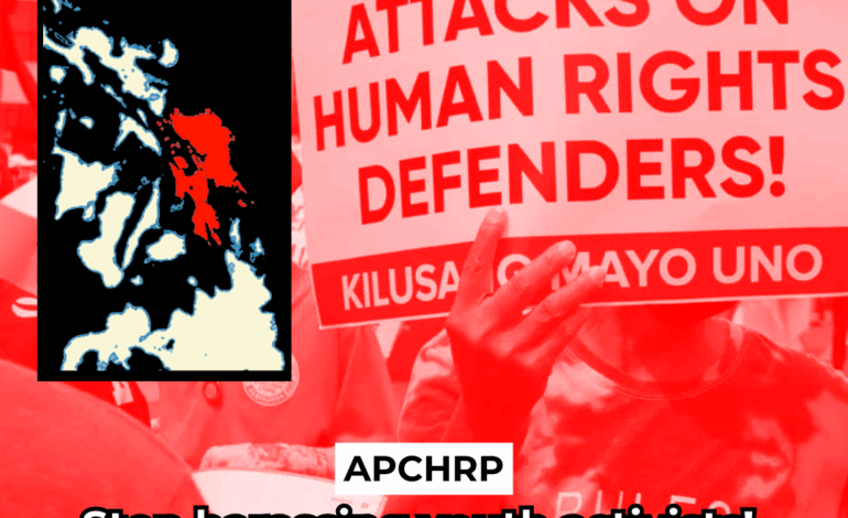 APCHRP: Stop harassing youth activists! Activism is a human right!