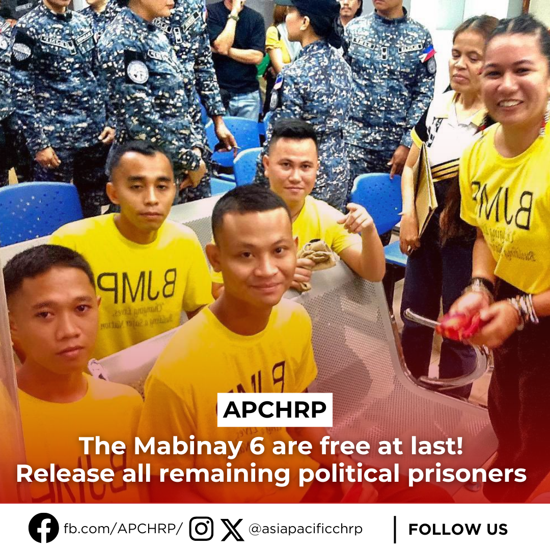 APCHRP: The Mabinay 6 are free at last! Release all remaining political prisoners