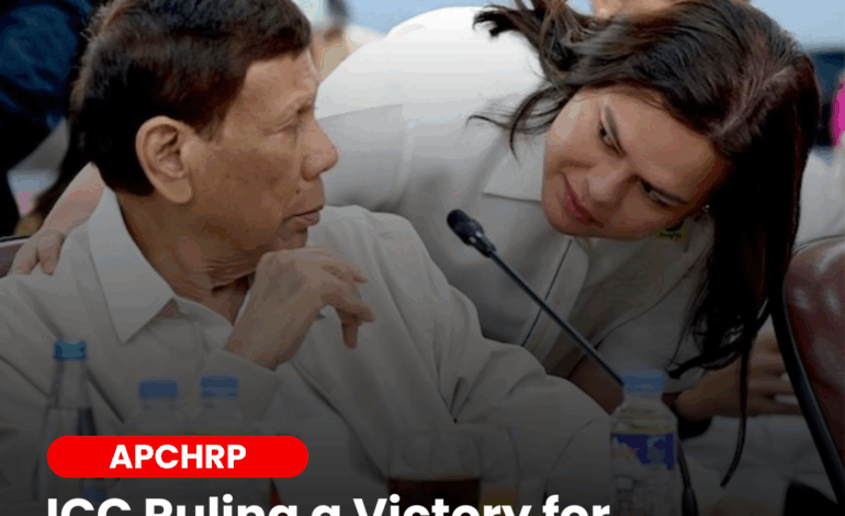 ICC Ruling a Victory for Victims of Duterte’s War Crimes against Humanity – APCHRP