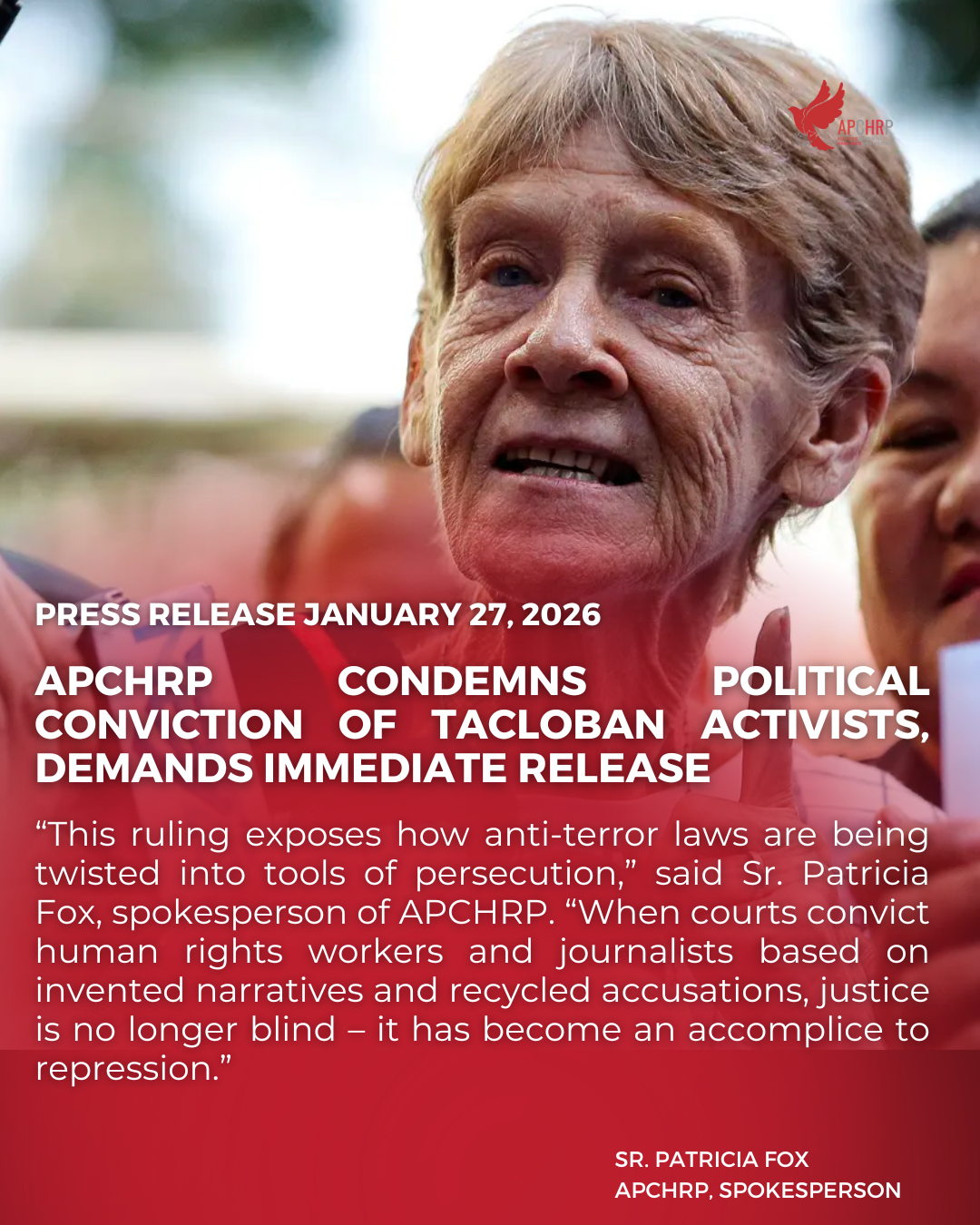 PRESS RELEASEAsia-Pacific Coalition for Human Rights in the Philippines (APCHRP)
