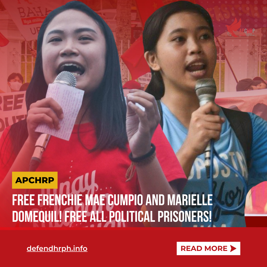 Free Frenchie Mae Cumpio and Marielle Domequil! Free All Political Prisoners!