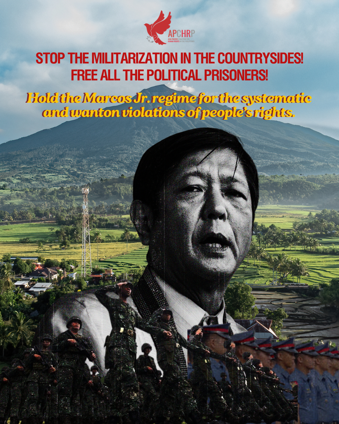 STOP THE MILITARIZATION IN THE COUNTRYSIDES! FREE ALL THE POLITICAL PRISONERS!