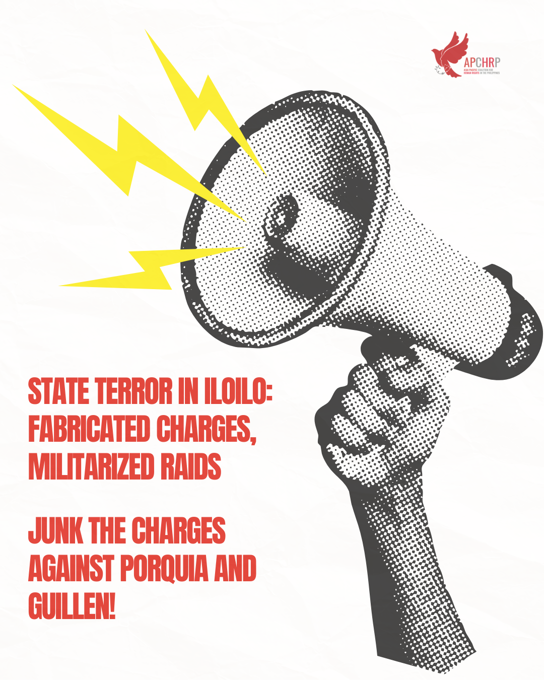 State Terror in Iloilo: Fabricated Charges, Militarized Raids – Junk the Charges Against Porquia and Guillen