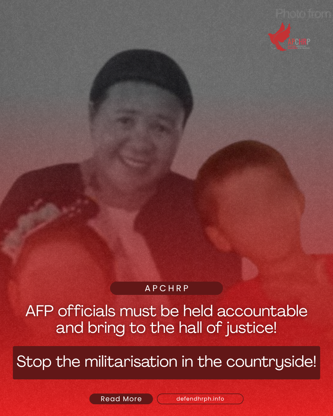 AFP officials must be held accountable and bring to the hall of justice! Stop the militarisation in the countryside!