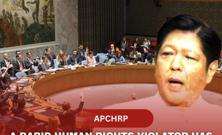 A rabid human rights violator has no place to UN Security Council